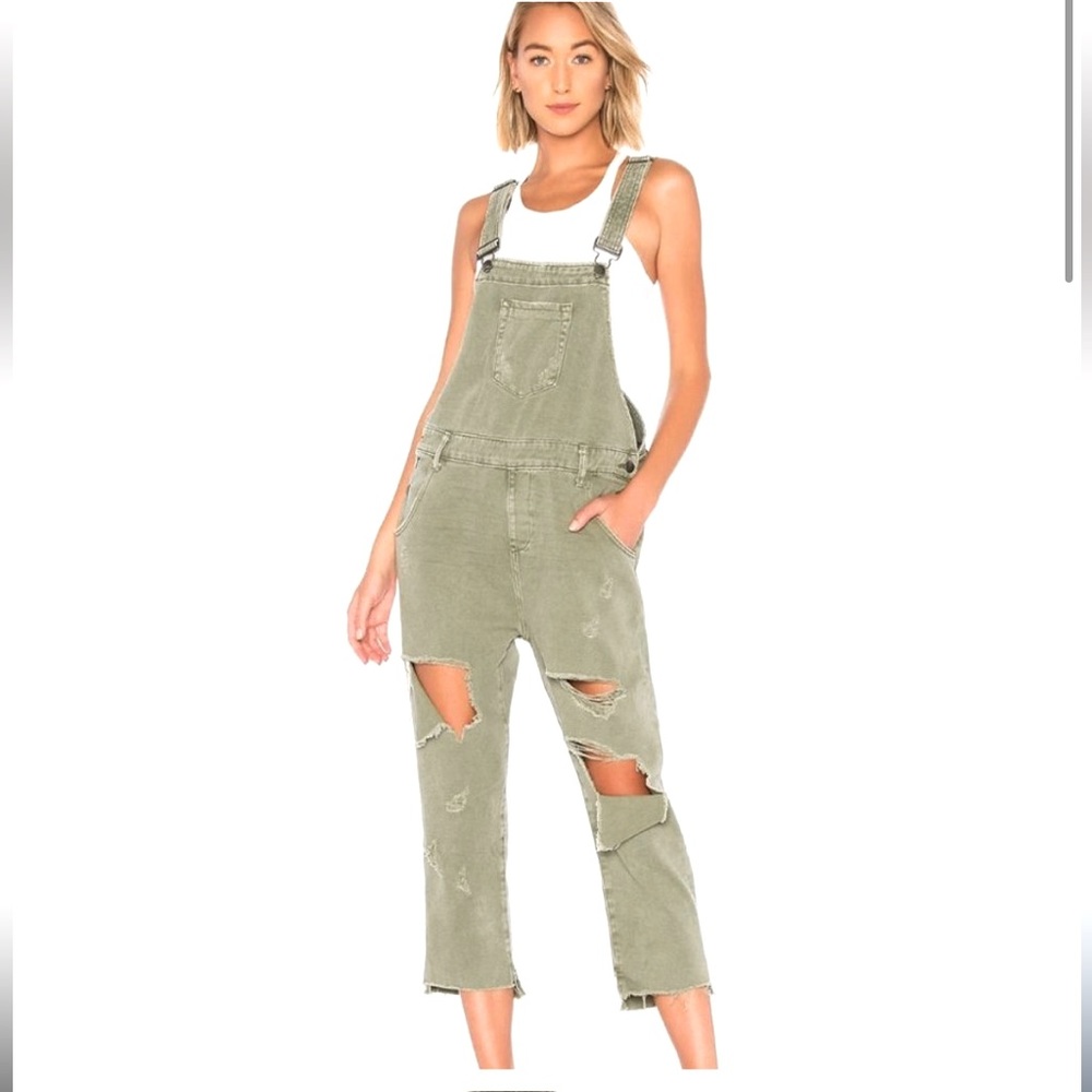 One Teaspoon Free People Hooligan Distressed Overalls, sz 27